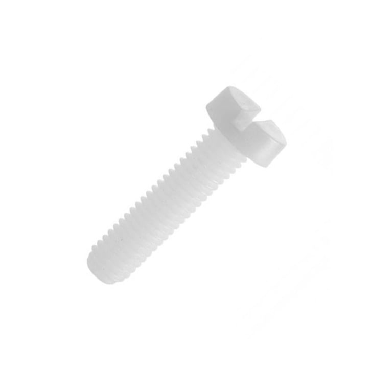 Гвинт, головка напівкругла M4x30 шліц прямий (PL), поліамід